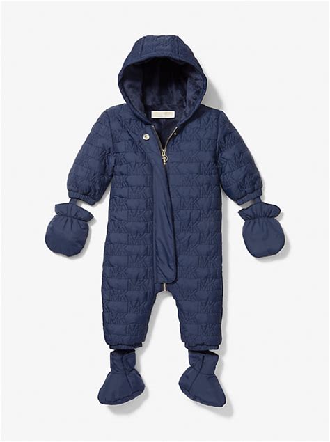 Quilted Signature Logo Baby Snowsuit .